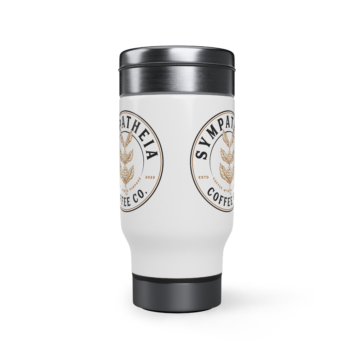 Stainless Steel Travel Mug with Handle, 14oz